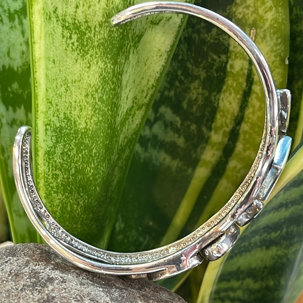 Sterling  Opal cuff bracelet - Picture 4 of 8